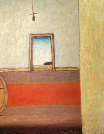 Nr. 2 Tür und Landschaft 2024 Öl a. Lw. 100 x 80 cm