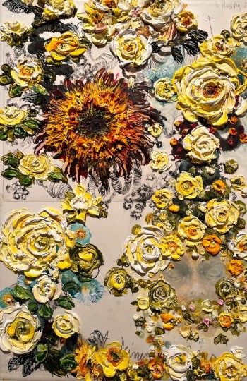 Nr. 2 Das Erinnern 2023  Öl und Kohle auf Leinwand 60 x 40 cm