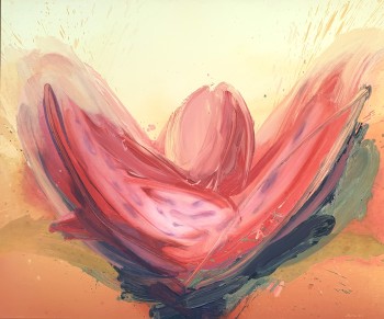 Nr. 1 Floral auf Gelb 3 2013 Öl a. Lw. 100 x 120 cm