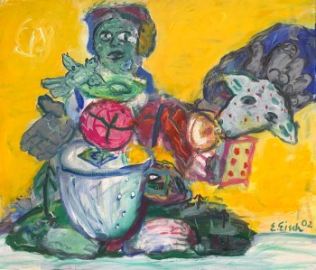 Nr. 4 Ego und der schwarze Fleck Öl a. Lw. 95 x 108 cm