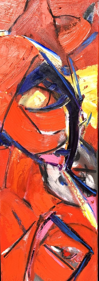 Nr. 13 Zwietracht 2008 Öl a. Lw. 70 x 25 cm