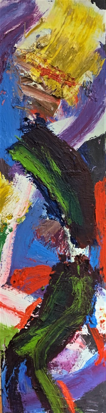 Nr. 52 HS-0050 2003 Öl a. Holz 70 x 19 cm