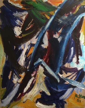 Nr. 14 o.T. 2004 Öl a. Pappe 100 x 80 cm