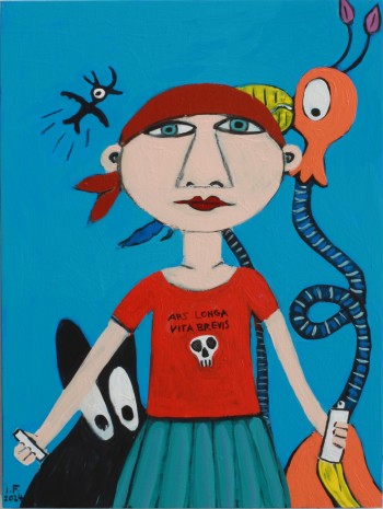 Nr. 3 Colour Kamikaze 2024 Acryl a. Holz 40 x 30 cm