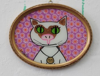 Nr. 59 Pepe 2 2026 Hinterglasmalerei 17 x 21,5 cm