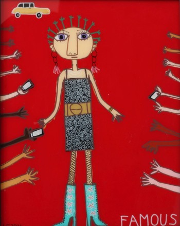 Nr. 48 Famous 2024 Hinterglasmalerei 49 x 39 cm