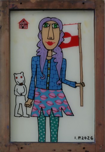 Nr. 68 Grönländerin 2026 Hinterglasmalerei 41 x 27 cm