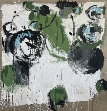 Nr. 1 Weißes Tuch II 2025 Acryl a. Lw. 151 x 151 cm