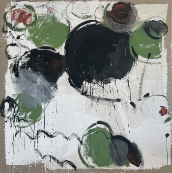 Nr. 9 Weißes Tuch III 2025 Acryl a. Lw. 151 x 151 cm