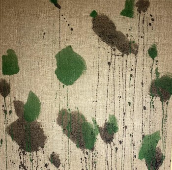 Nr. 10 o.T. aus der Serie macchie verdi 2025 Acryl a. Lw. 54 x 54 cm