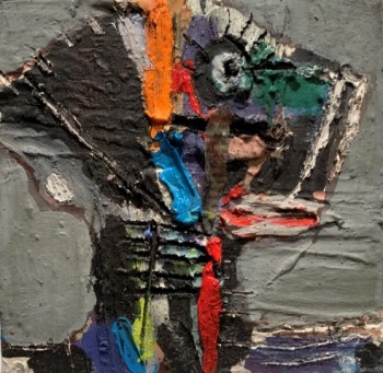 Nr. 7 o.T. Öl a. Lw. 20 x 20 cm