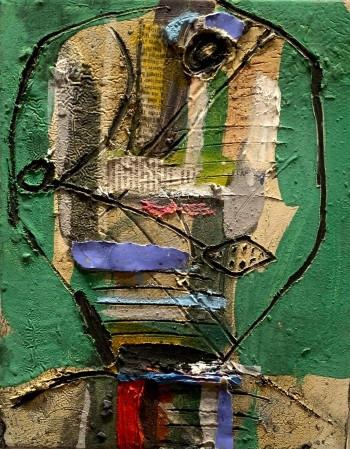 Nr. 30 Grüner Kopf Öl a. Lw. 30 x 24 cm