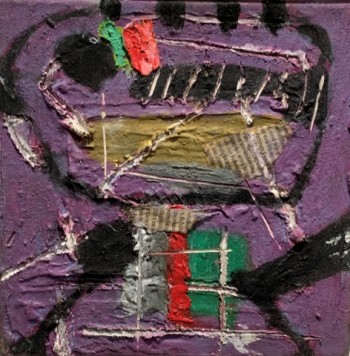 Nr. 6 o.T. Öl a. Lw. 20 x 20 cm