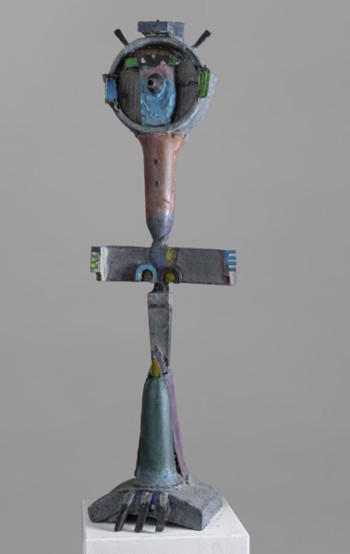 Nr. 45 Strahlenfigur 2018 Bronze bemalt 100 x 30 x 25 cm