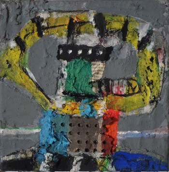 Nr. 35 Kopf mit Zähnen Öl a. Lw. 20 x 20 cm