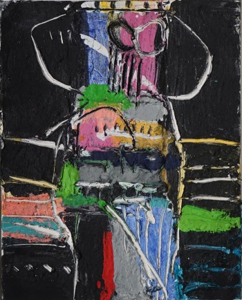 Nr. 37 Kleine Nacht-Figur  2026 Öl a. Lw. 50 x 40 cm