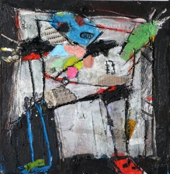 Nr. 10 Verspannte Figur  2021  Öl a. Lw.  40 x 40cm