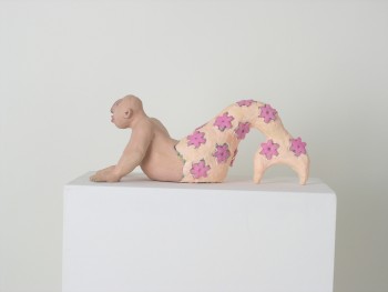 Nr. 5 Meerjungfrau 2008 Keramik Filz 14 x 17 x 35 cm