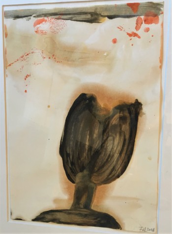 Nr. 4 Gefäß 2016 Mischtechnik a. Papier 30 x 21 cm