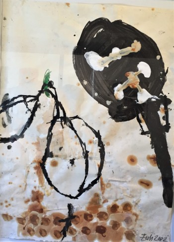 Nr. 2 o.T.  2002 Mischtechnik a. Papier 80 x 59 cm