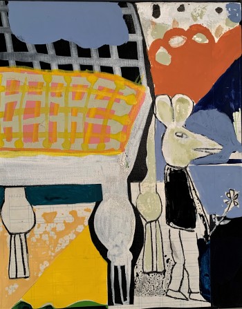 Nr. 2 Mickeymouse in Zeiten der Krise 2022 Acryl a. Lw. 50 x 40 cm