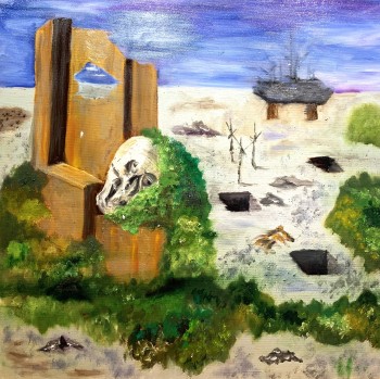 Nr. 16 Troja, das Ende 2025 Öl a.Lw. 60 x 50 cm