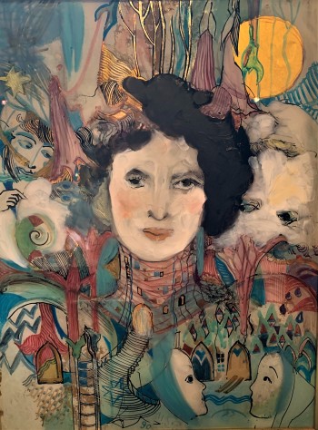 Nr. 1 Gudrun 1990 Auf- und Hinterglasmalerei 42 x 33 cm