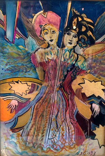 Nr. 5 Erscheinung in Arzbach 1993 Hinterglasmalerei 28 x 19 cm